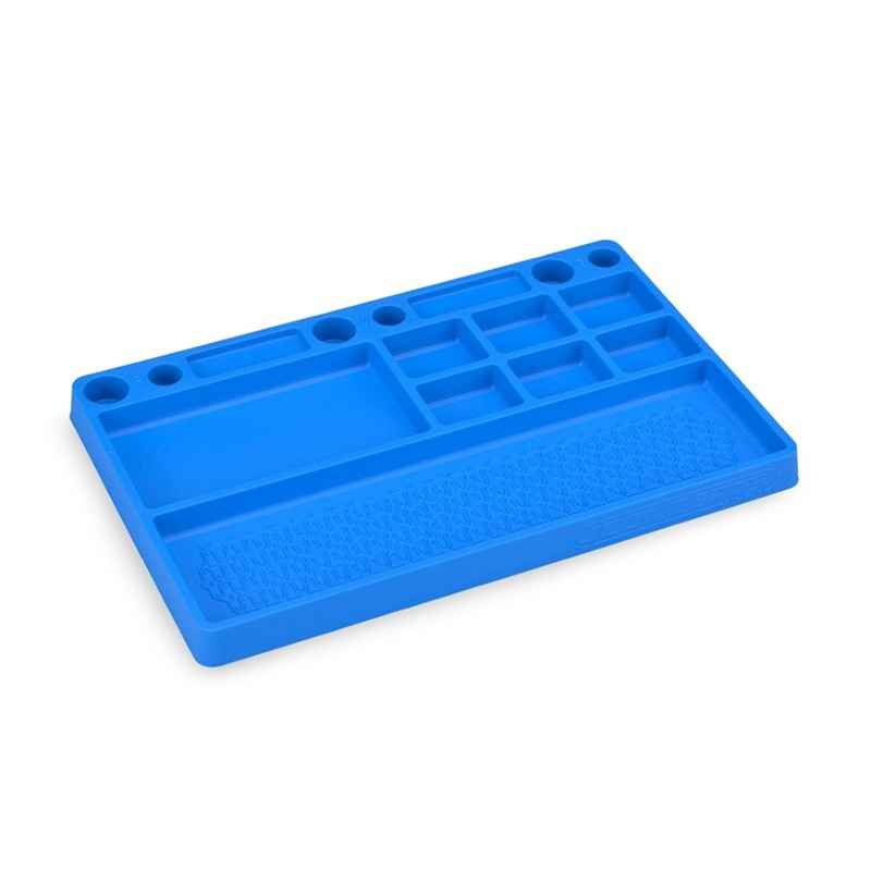 Alfombrilla de trabajo JConcepts Rubber Parts Tray de color azul JC2550-1