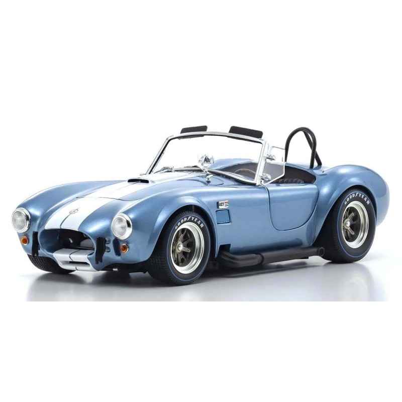 Coche Diecast Kyosho Shelby Cobra 427 S/C Spider 1:18 1962 Azul claro-blanco KS08048SBL