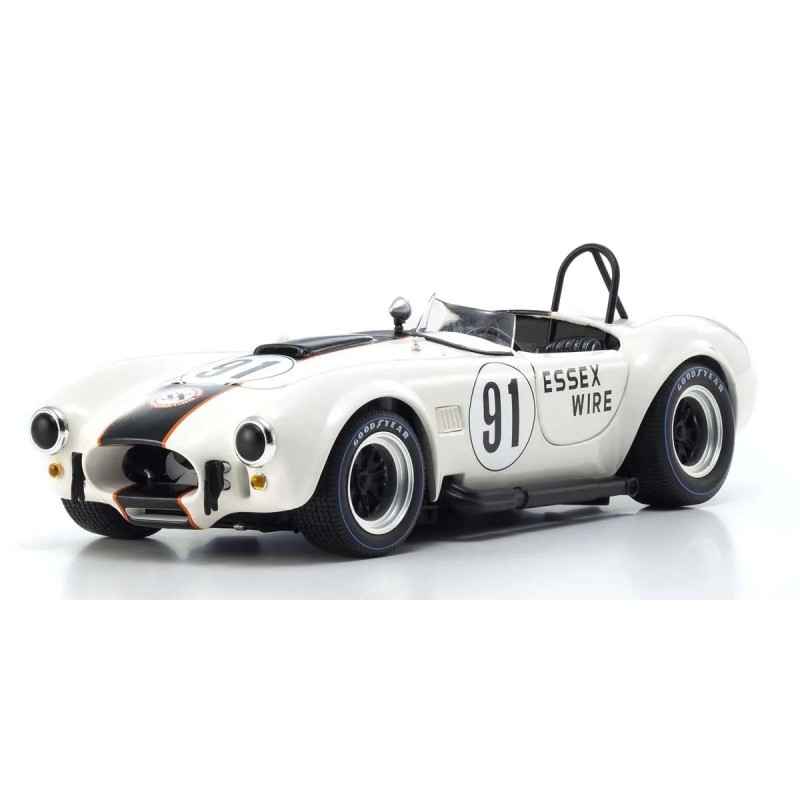 Coche Diecast Kyosho 1:18 Shelby Cobra 427 S/C Essex Wire Bridgehampton 1965 Nr.91 Blanco KS08047EW