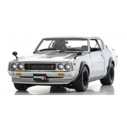 Coche Diecast Kyosho 1:18 Nissan Skyline 2000 GT-R (KPGC110) 1973 Plata KS08255S