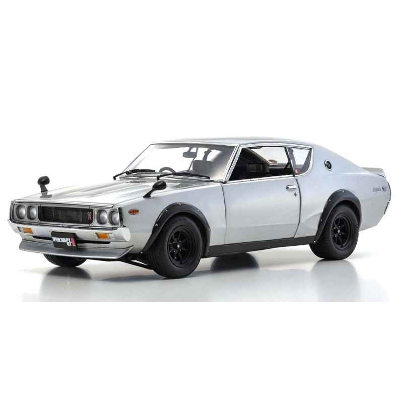 Coche Diecast Kyosho 1:18 Nissan Skyline 2000 GT-R (KPGC110) 1973 Plata KS08255S