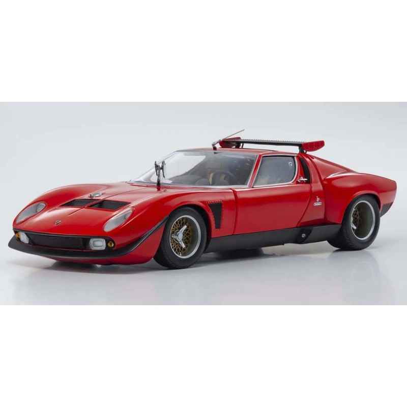 Coche Diecast Kyosho 1:18 Lamborghini Miura SVR 1970 Black-Red KS08319RBK