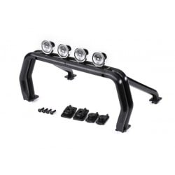 Barra antivuelco negra con soportes Traxxas para TRX-4 TRX9262R