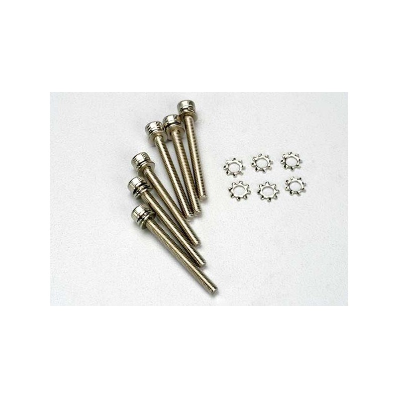 Tornillos de 3x28mm cabeza cilíndrica (hexagonal) (6pcs) arandelas 3x6mm ELW (6pcs)