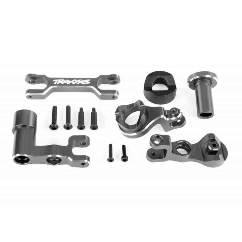 Juego de salva servo de aluminio gris 6061-T6 Traxxas XRT TRX7843-GRAY