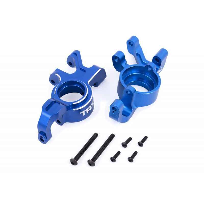 Bloques de dirección de aluminio 6061-T6 azul Traxxas para X-Maxx / XRT TRX7836-BLUE