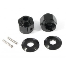 Buje de rueda hexagonal 12mm Fastrax para Axial Wraith - 3 mm más ancho (2) FTAX14