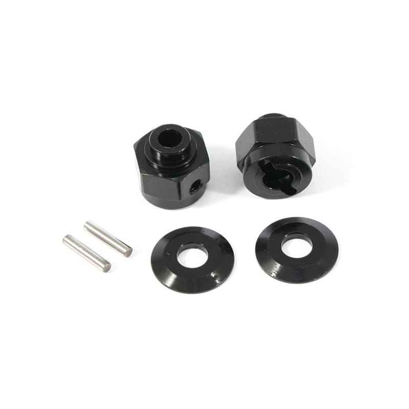 Buje de rueda hexagonal 12mm Fastrax para Axial Wraith - 3 mm más ancho (2) FTAX14