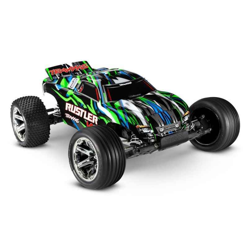 Traxxas Rustler RTR 2WD 1/10 VXL Brushless Verde con TSM PRO SERIES MAGNUM 272R (sin batería ni cargador) TRX37076-74GRN