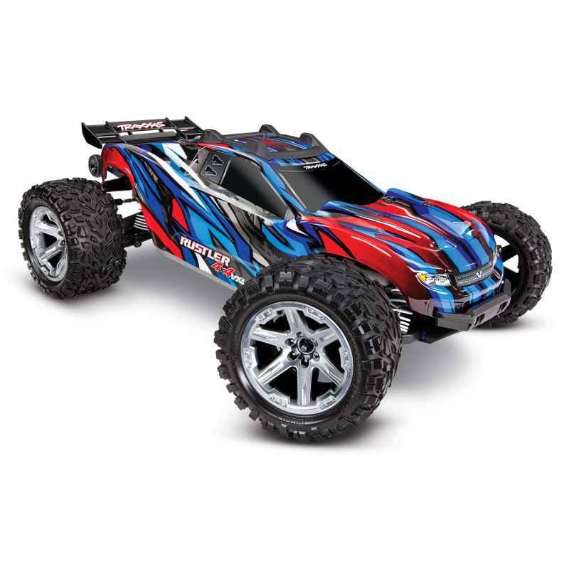 Traxxas Rustler RTR 4WD 1/10 VXL Brushless con TSM Azul (Sin Bateria ni Cargador) TRX67076-4B