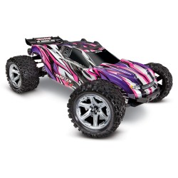 Traxxas Rustler RTR 4WD 1/10 VXL Brushless con TSM Rosa (Sin Bateria ni Cargador) TRX67076-P