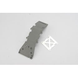 Skidplate front plastic (grey)/ stainless steel plate