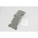 Skidplate rear plastic (grey)/ stainless steel plate