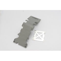 Skidplate rear plastic (grey)/ stainless steel plate