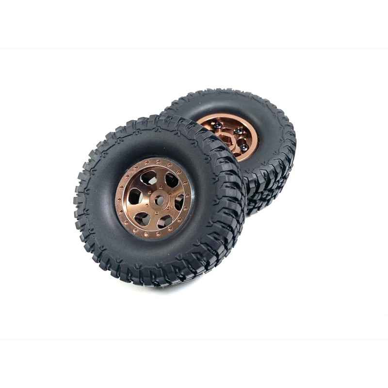 Ruedas Absima 1/18 (1.1" Aluminio Beadlock) Crawler Bronce (2pcs) AB1810002