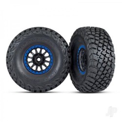 Ruedas completas Traxxas Method Racing negras con beadlock azul y neumáticos BFGoodrich Baja KR3 (2pcs) TRX8474X