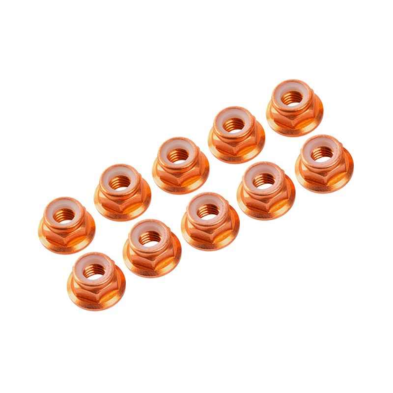 Tuercas autoblocantes de aluminio M3 Ultimate Racing naranja (10pcs) UR1503-G