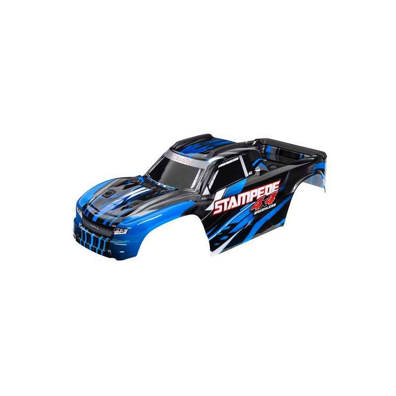 Carrocería Traxxas Stampede® 4X4 Brushless, pintada azul, sin clips TRX6762-BLUE