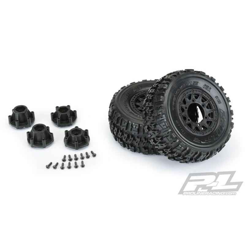 Ruedas completas Pro-Line Trencher X SC 2.2/3.0in All Terrain montadas en llantas Raid 6x30 12mm Hex (2) PRO119010