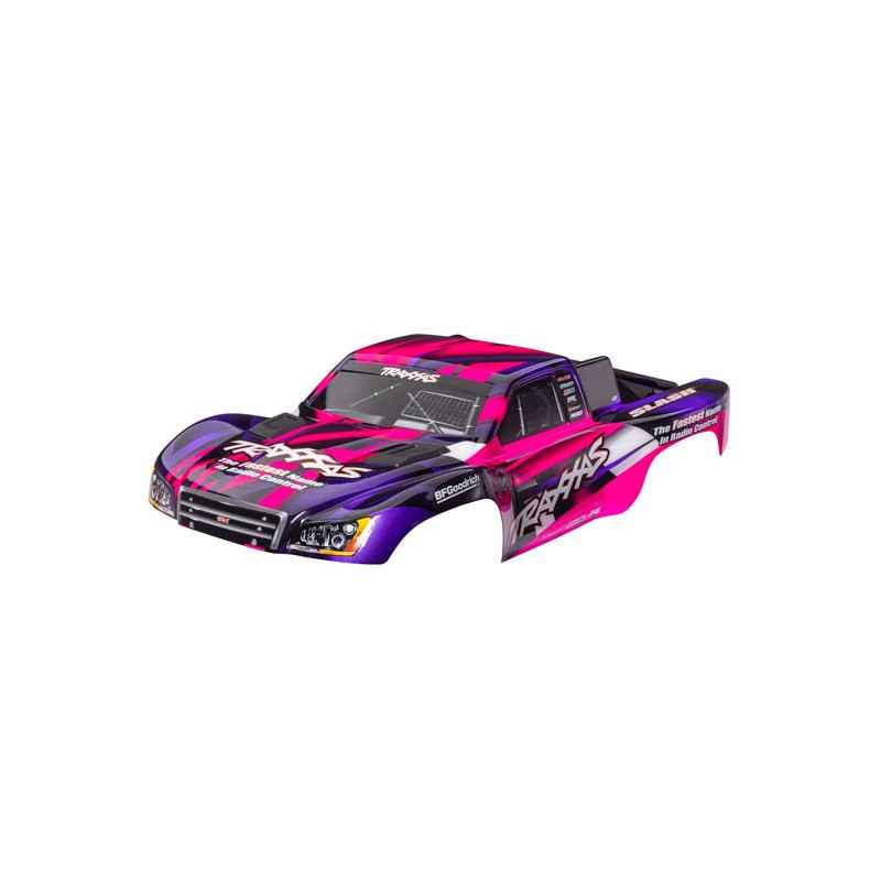 Carrocería Traxxas Slash® 2WD Rosa sin clips y ensamblada TRX58551-PINK