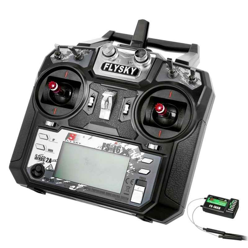 Emisora Flysky i6X 6 canales Radio Set con 1 receptor FS046