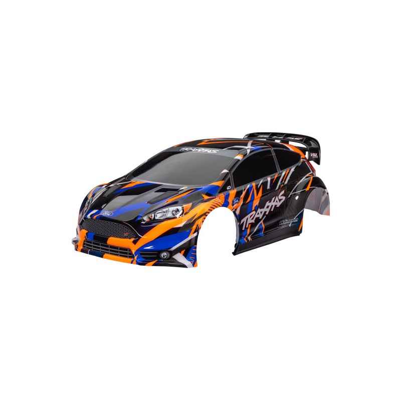 Carrocería Traxxas Ford Fiesta ST Rally VXL color naranja TRX7427-ORNG