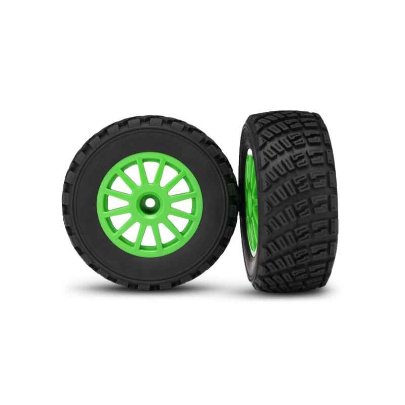 Ruedas completas Traxxas Ford Fiesta Verdes (2pcs) TRX7473X