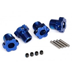 Hexágonos de rueda estriados 17mm Traxxas anodizado Azul (4pcs) TRX8654