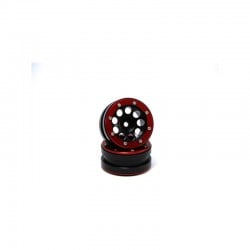 Llantas Metsafil Beadlock PT-Ecohole 1.9 Negro-Rojo (2pcs) MT0050BR