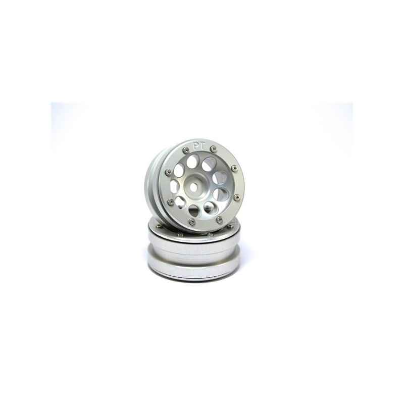 Llantas Metsafil Beadlock PT-Ecohole 1.9 Plata-Plata (2pcs) MT0050SS