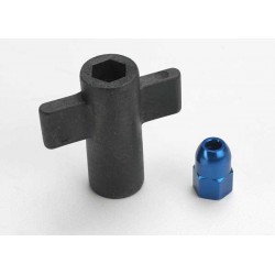 Tuerca de antena de aluminio Traxxas (anodizado azul) TRX5526