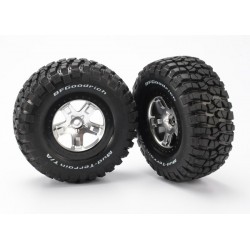 Ruedas completas Traxxas BFGoodrich KM2 traseras (satinadas cromo) standard TRX5878