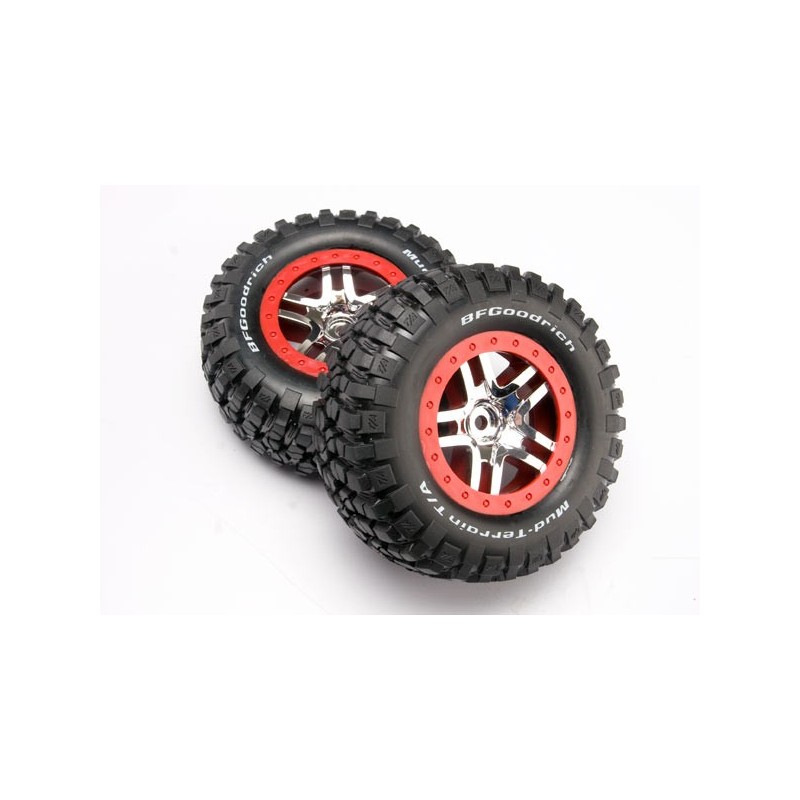 Ruedas Traxxas SC BFGoodrich Mud TA (cromo satinado) (estándar) (2pcs) TRX6873A