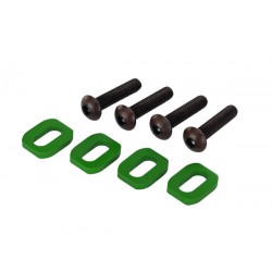 Arandelas de aluminio verde Traxxas para montaje del motor de X-Maxx TRX7759G