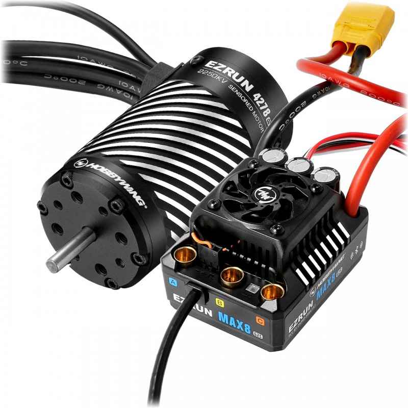 Combo Hobbywing Ezrun MAX8 G2S con 4278SD 2250kV HW38020376