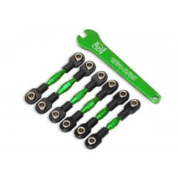 Tensores de aluminio Traxxas anodizado en verde (6pcs)...