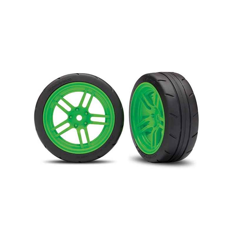 Ruedas Traxxas Sticky 1.9 delanteras verdes (2pcs) TRX8373G