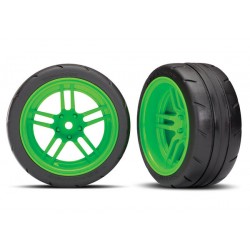 Ruedas Traxxas Sticky 1.9 traseras extra anchas verdes (2pcs) TRX8374G