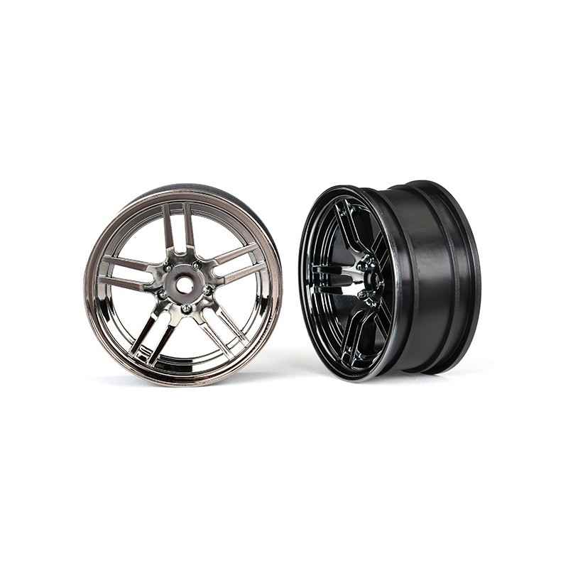 Llantas Traxxas 1.9' split-spoke delanteras cromado negro (2pcs) TRX8371