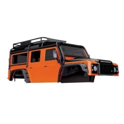 Carrocería Traxxas Land Rover Defender TRX-4 Adventure color naranja completa TRX8011A