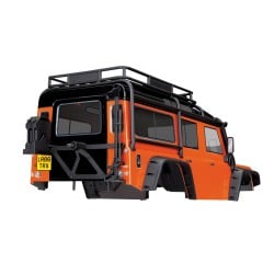 Carrocería Traxxas Land Rover Defender TRX-4 Adventure color naranja completa TRX8011A