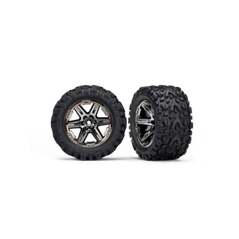 Neumáticos premontados Traxxas Talon EXT de 2,8" con ruedas RXT (2) cromo negro TRX6773X