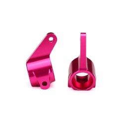 Bloques de dirección Traxxas de aluminio 6061-T6 anodizado rosa TRX3636P