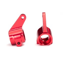 Bloques de dirección Traxxas de aluminio 6061-T6 anodizado rojoTRX3636X