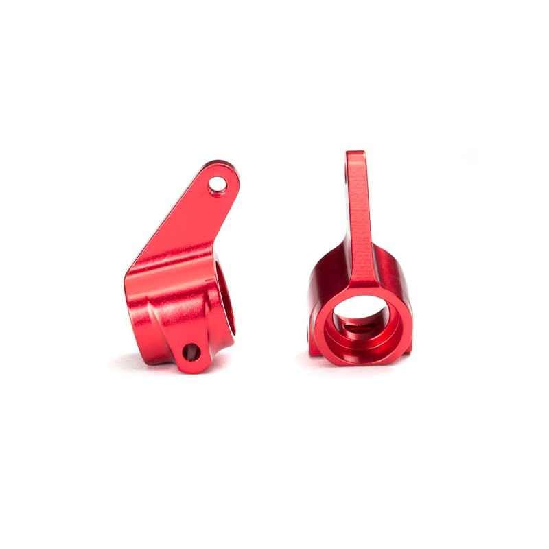 Bloques de dirección Traxxas de aluminio 6061-T6 anodizado rojoTRX3636X