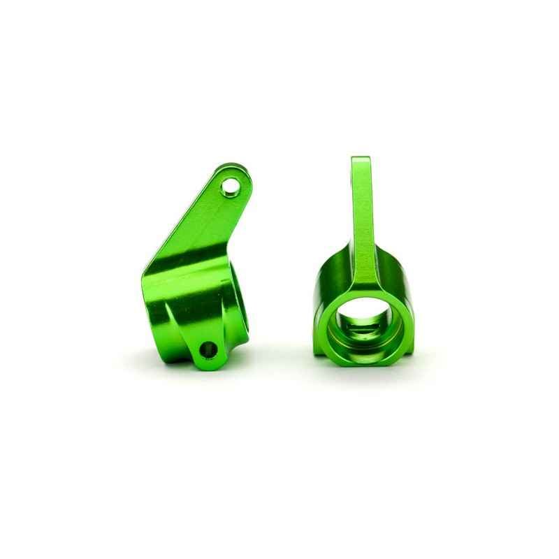 Bloques de dirección Traxxas de aluminio 6061-T6 anodizado verde TRX3636G