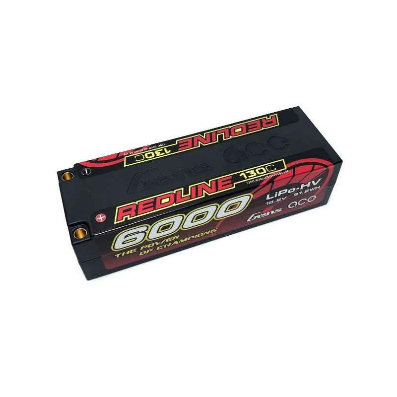 Bateria LiPo Gensace Redline 4S HV 15.2V-130C-6000 (5mm) 139x47x37mm 450g GE4RL-6000H-4LCG