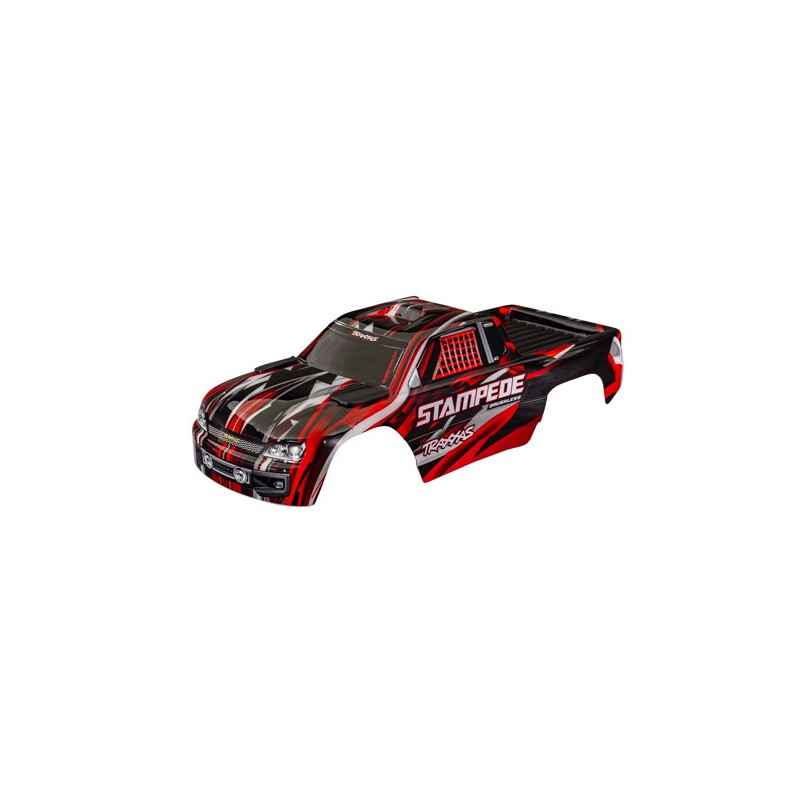 Carrocería Traxxas Stampede® Roja sin clips TRX3620-RED