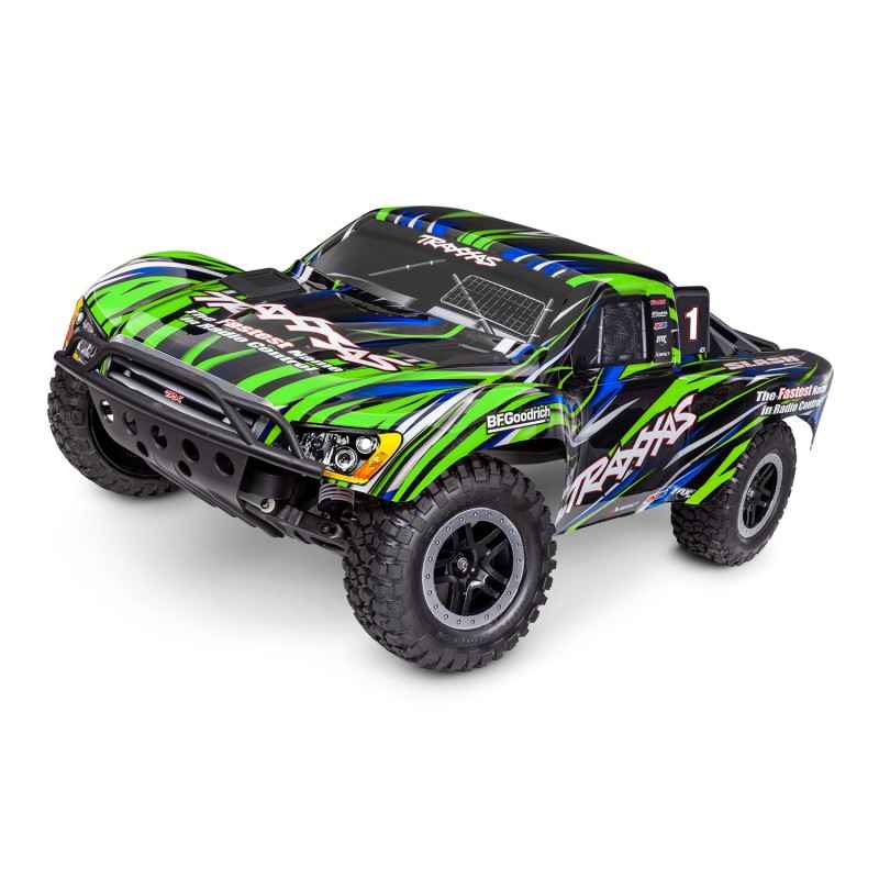 Traxxas Slash 2WD 1/10 Brushless BL-2S Verde sin clips HD TRX58334-4GRN