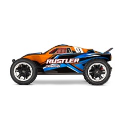 Traxxas Rustler 2wd Brushed HD Naranja (con batería y cargador) TRX37254-8ORNG